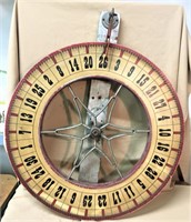 Painted Wood Game Wheel Double Sided, 25"Dia.