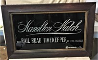Hamilton Watch Co. Reverse Paintd Sign