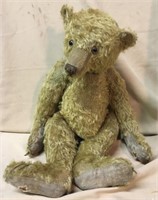 Early Mohair Teddy Bear w/ Growler, 19"L