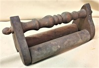 Early Wooden Double Rolling Pin w/ Heart Cuttout