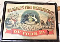 York Pa. 19thC Firemans Insurance Sign