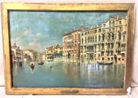 Oil Painting, M. Rico, Grand Canal Venice