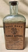 Poor Man's Family Bitters ,Paper Label, 6 1/2"H