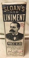 Sloan's N&B Liniment, Never Opened 1917 10"H