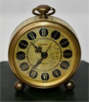 Antique Europa Jeweled Travel Alarm Clock