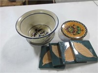 Pottery collander and more