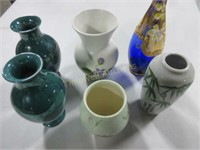 Grouping of vases