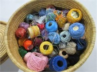 Basket of crochet cotton and more