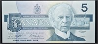 1986 CAD $5 Banknote