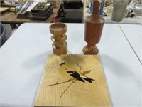 Wood carving and marquetry