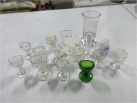 Antique eye eash cups and medical collectibles