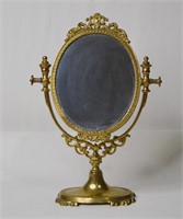 Ornate Solid Brass Dresser Mirror