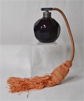 Vintage Amethyst Perfume Bottle w Atomizer