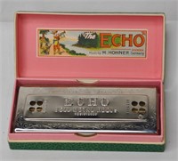 M. Hohner ECHO Harmonica With Box