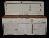 Rare Antique SALESMAN Sample Kitchen Cabinet