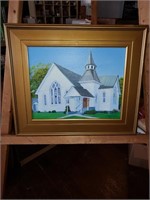 FRAMED OIL ON CANVAS - LOCAL ARTIST S. WILKINSON