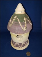 CLAY BIRDHOUSE - SMALL CHIP AS SHOWN