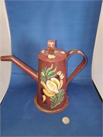 HAND PAINTED ARTIST SIGNED WATERING CAN