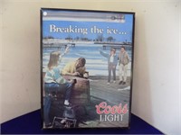 Coors Light Illuminated Sign Metal Frame 20" x 26