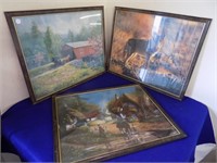 3 Framed Picture Matching Frames 21.5 x 17.5