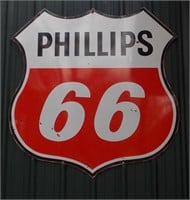 Phillips 66 Dbl Sided Porcelain Sign - 71" x 70"