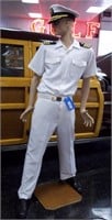 6' Male Mannequin Naval Clothed W/ Stand