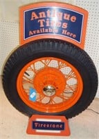 Firestone 475/500-16 Tire-Wire Spoke Ford Wheel*