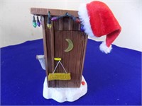 Santa in Outhouse Novelty Push Button Talks