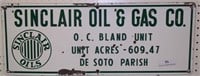 Porcelain Sinclair Oil & Gas Sign 10 x 26