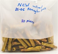 80 Count Of New Unfired .25-06 Rem Empty Brass