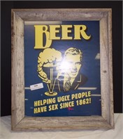 Framed Beer Wall Art 24 x 20