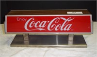 Coca Cola Lighted Fountain Topper Sign 6.5 x 16