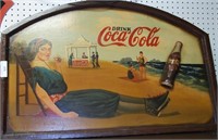 Wooden Coca Cola Sign 24 x 36
