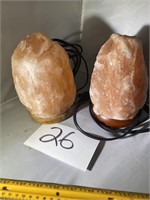 2 Pink Himalayan Salt Lamps