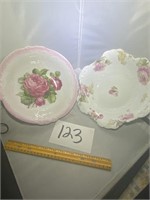 2 Pink Flower Vinatge Bowls