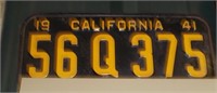 1941 California License Plate