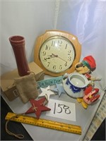 Longaberger Vase, Clock, Ty and more