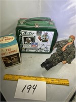 Jets Metal Lunch Box, Action Figure and outhouse