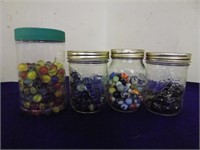 4 Jars Marbles