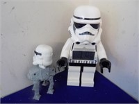 Storm Trooper Lego Alarm Clock + Wind up ATAT