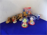 Toy Lot With Vintage Fisher Price Dog