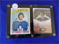 2 Ian Turnbull Cards 1 Signed in Hard Case