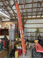 2-Story Red Fiberglass Ladder