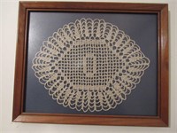 Antique Hanging Crochet Picture