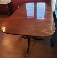 England Regency Style Mahogany Table w/ 8 Chairs