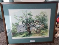 Watercolor Barn on Kona Coast by Kendrick Harmon
