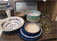 Pottery Bowl, Glass Bowls, Plates, Glasses,etc.