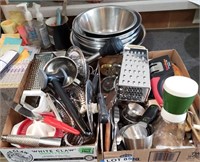 Metal Mixing Bowls, Measuring Cups, Graters, etc.