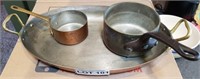 Copper & Brass Tray & Pots
