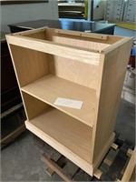 Wood cabinet shell for bookcase new unfinished